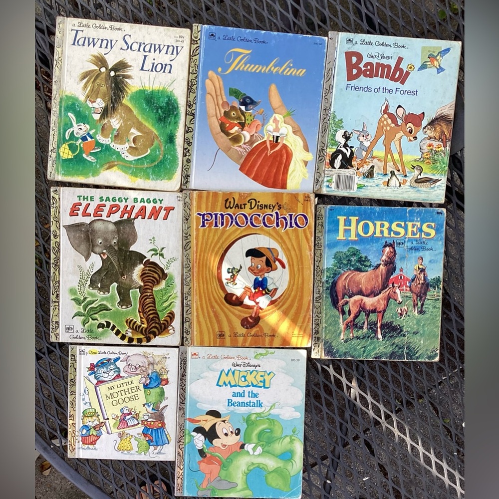 Vintage Collection of 8 Classic Little Golden Books